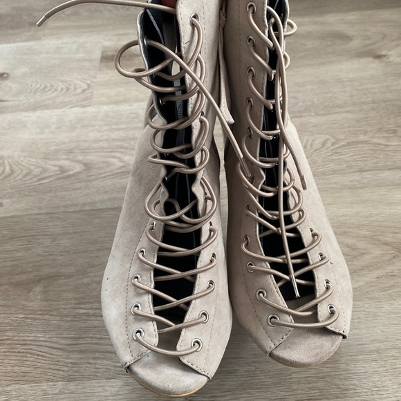 Rebecca Minkoff Elle Suede Lace Up Heeled Espadrilles - Picture 8 of 16